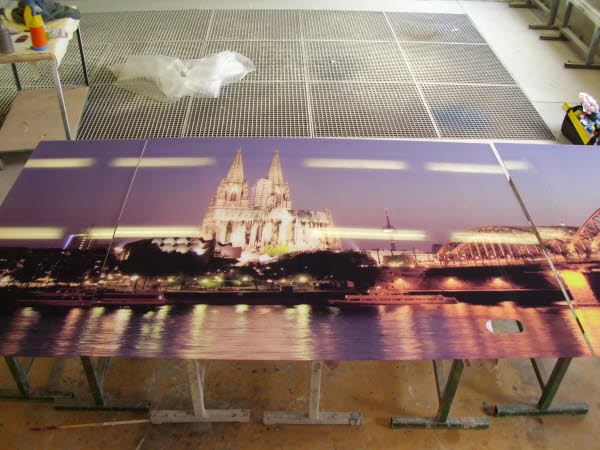 Kchenrckwand Digitaldruck hinter Glas