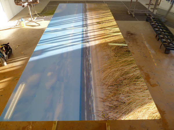 Digitaldruck hinter Glas